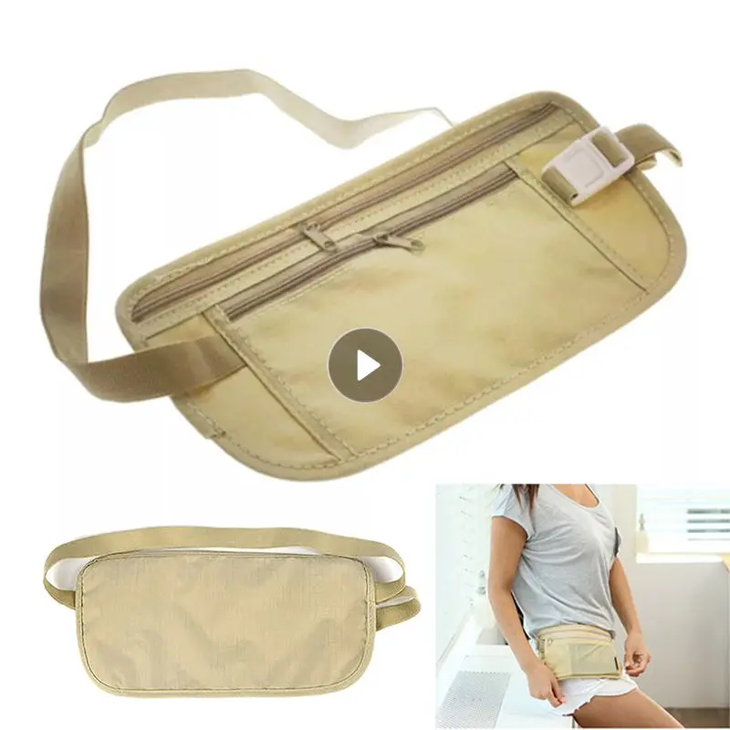 Travel Waist Pouch Unisex Design Fashionable Accessory For Travel Durable Must-have Versatile Innovative Security Wallet