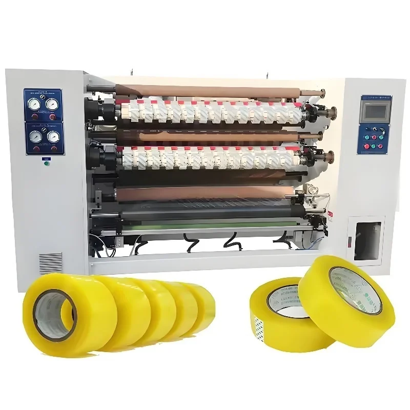 High Output And Good Price Bopp Adhesive Jumbo Roll Packaging Tape Slitting Rewinding Opp Slitter Rewinder Hine