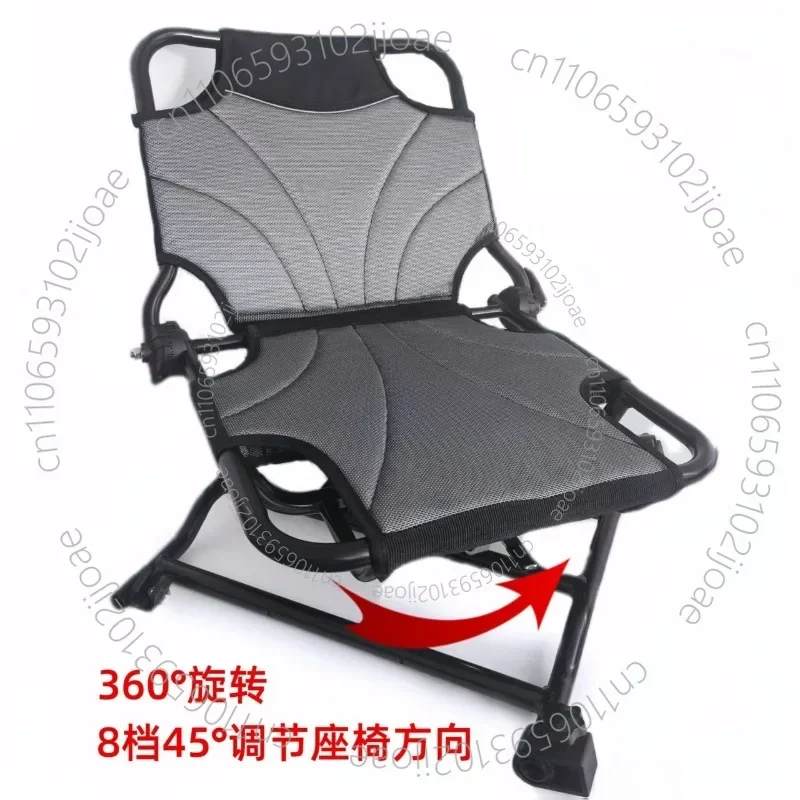 New 360 ° Rotating Folding Flat Aluminum Alloy Seat
