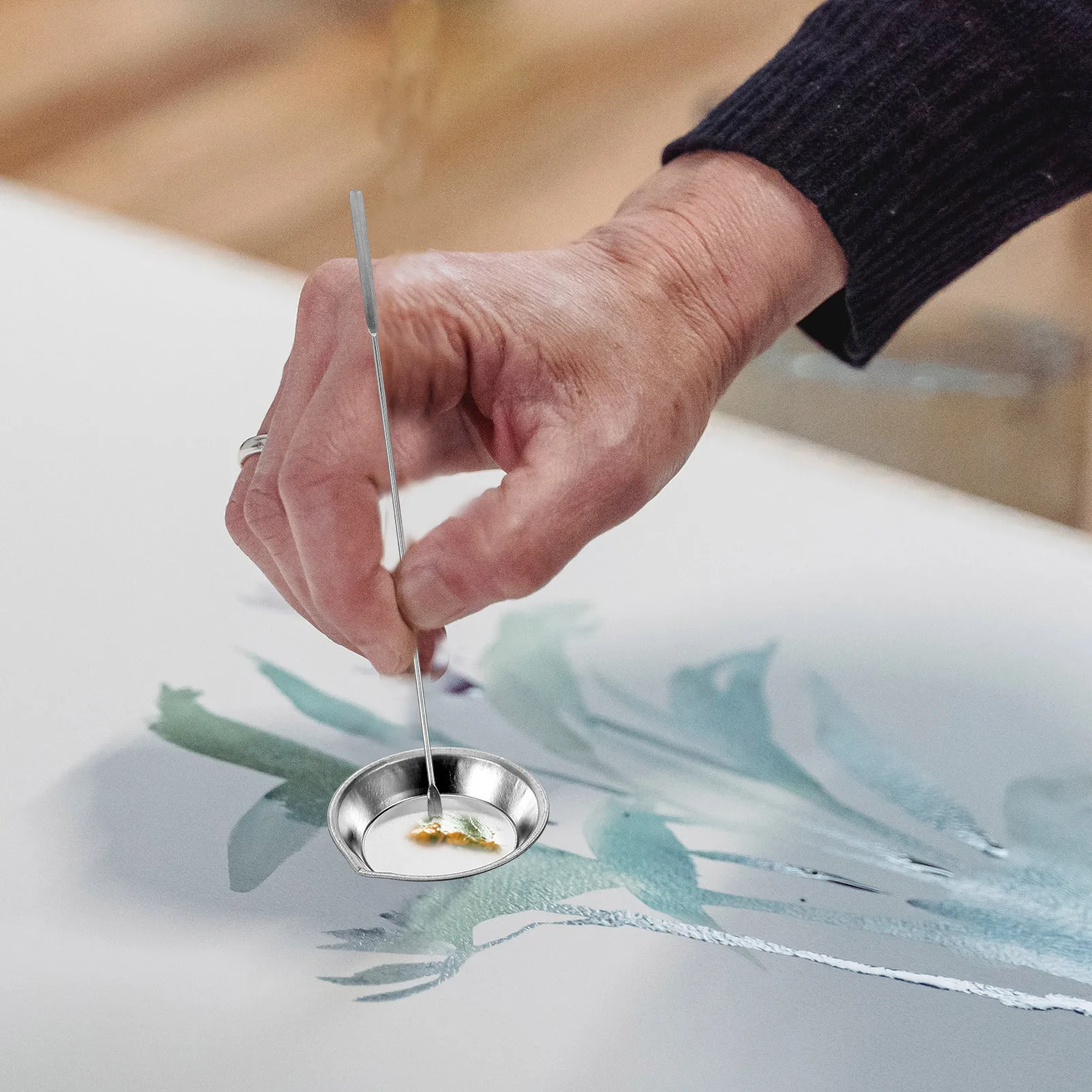 

1 set 1 Set Stirrers Droppers Airbrush Tools Painting Stirrers Diy Painting Mixing Tray Art Craft Mixing Cup Accessories