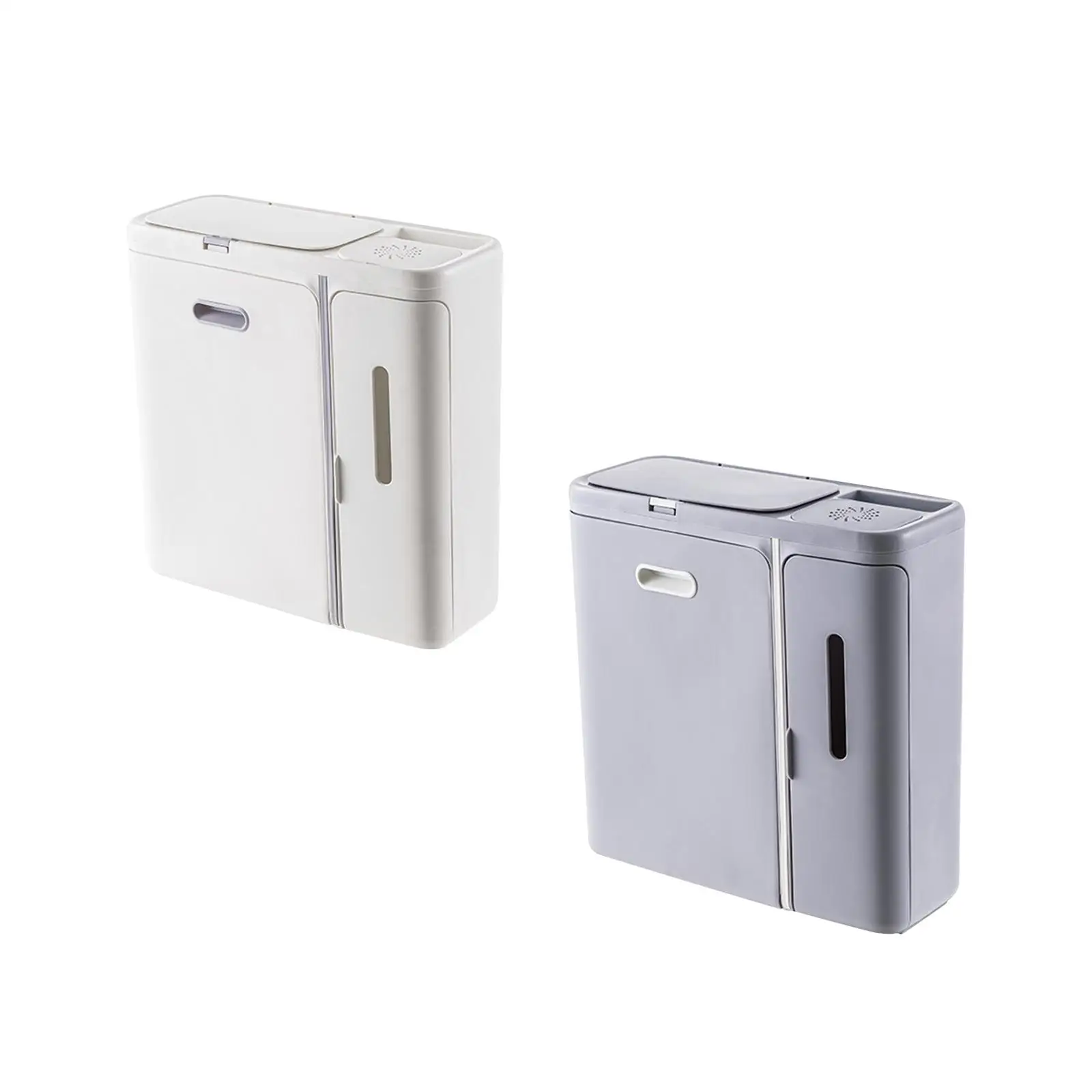 

Trash Can Paper Basket Multifunctional Wall Mounted with Lid