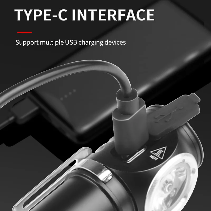 Mini faro de luz fuerte, faro LED ligero con Flash de cabeza multifuncional con Clip para acampar al aire libre