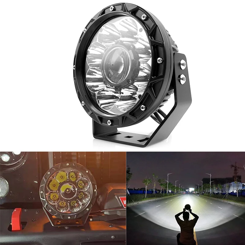 

2020 round 7" inch 60W 12V 24V Laser LED Driving Working Lights With 4X4 Off road Offroad DRL for Cars