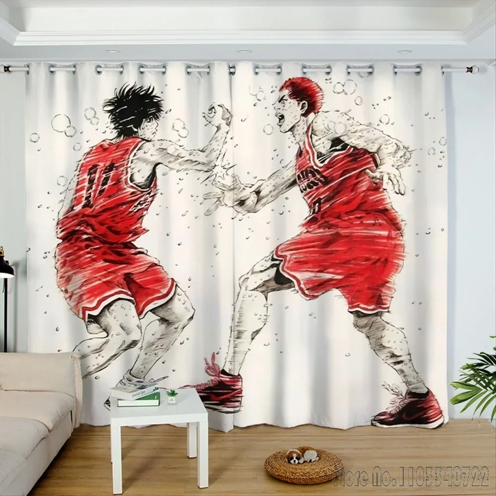 

Anime Japan Slam Dunk Hanamichi Sakuragi KaedeRukawa Window Curtain 3D Blackout Curtains Living Room Bedroom Decor Kids Gift