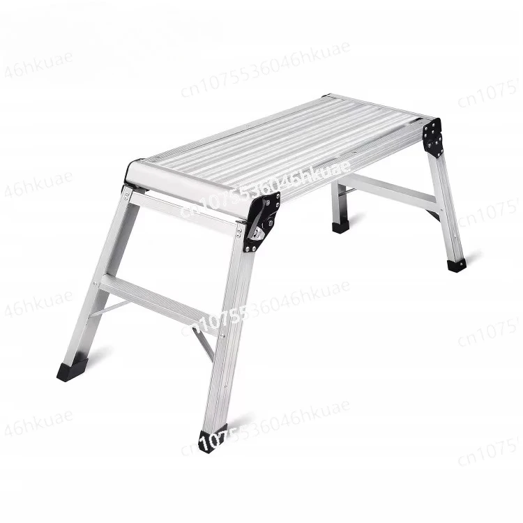Work Platform Step Ladder Heavy Duty Foldable Aluminum Platform 330 LBS Capacity Horse Stool Household Folding Car Wash Table