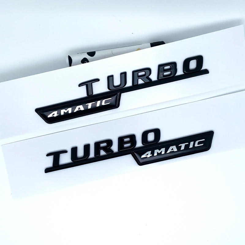 2017 فضي أسود رسائل A35 توربو 4matic شعار لبنز سيارة درابزين الجذع الخلفي W176 W177 لاصق الشعار #5