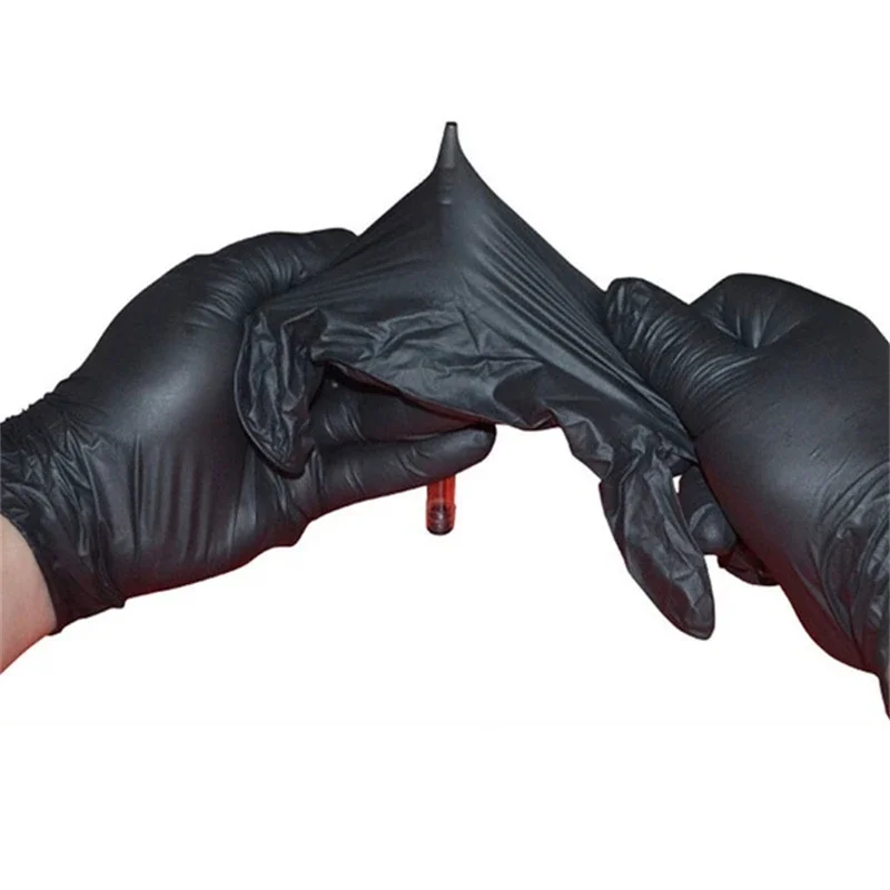 10/5/1Pc Black Gloves Disposable Latex Free Powder-Free Exam Glove Size Small Medium Large X-Large Nitrile Vinyl Hand Cover S XL