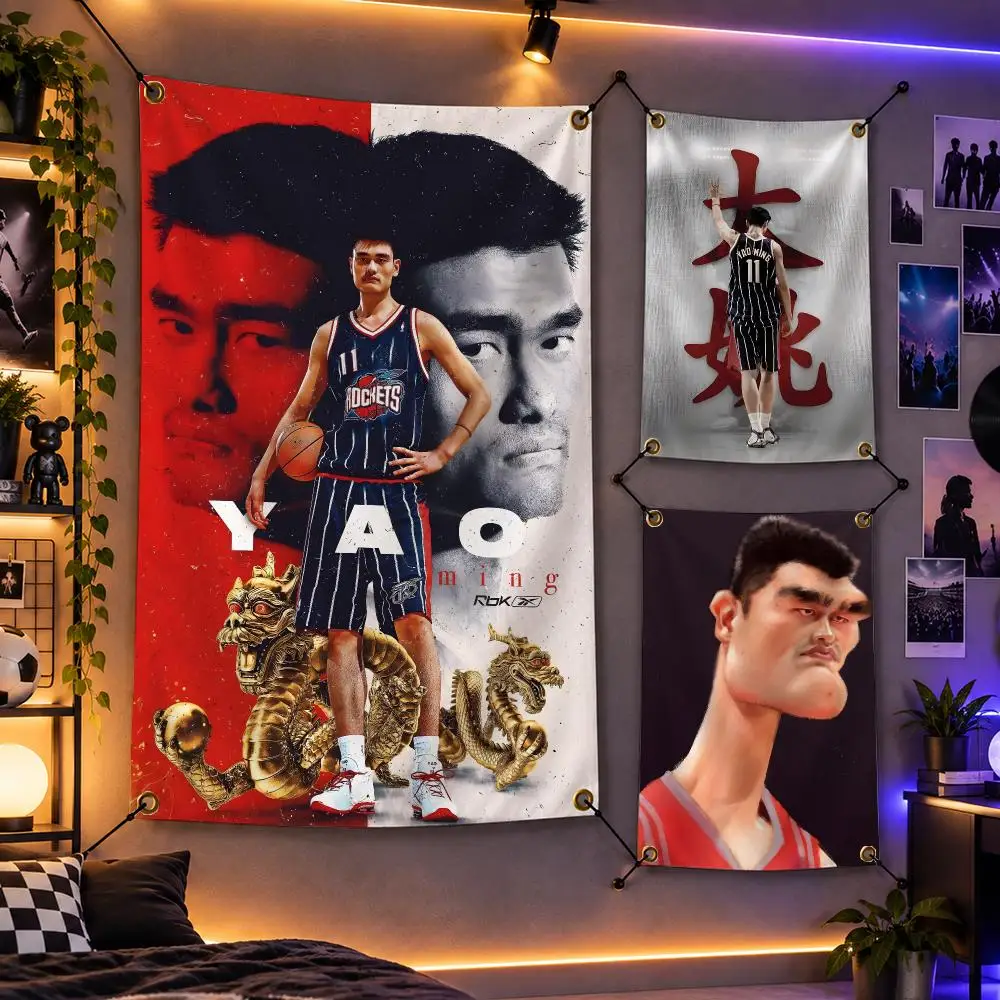 Basketball Yao Ming China Legend Center Flags Personalized Flag Room Dorm Camping Picnic Garage Bar Indoor Outdoor Wall Decor