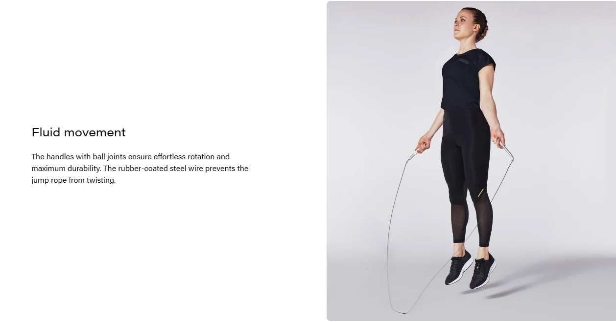 

Technogym Exercise sports bodybuilding gym Crossfit Jump rope Rubber coated steel wire skipping rope gym equipment for home