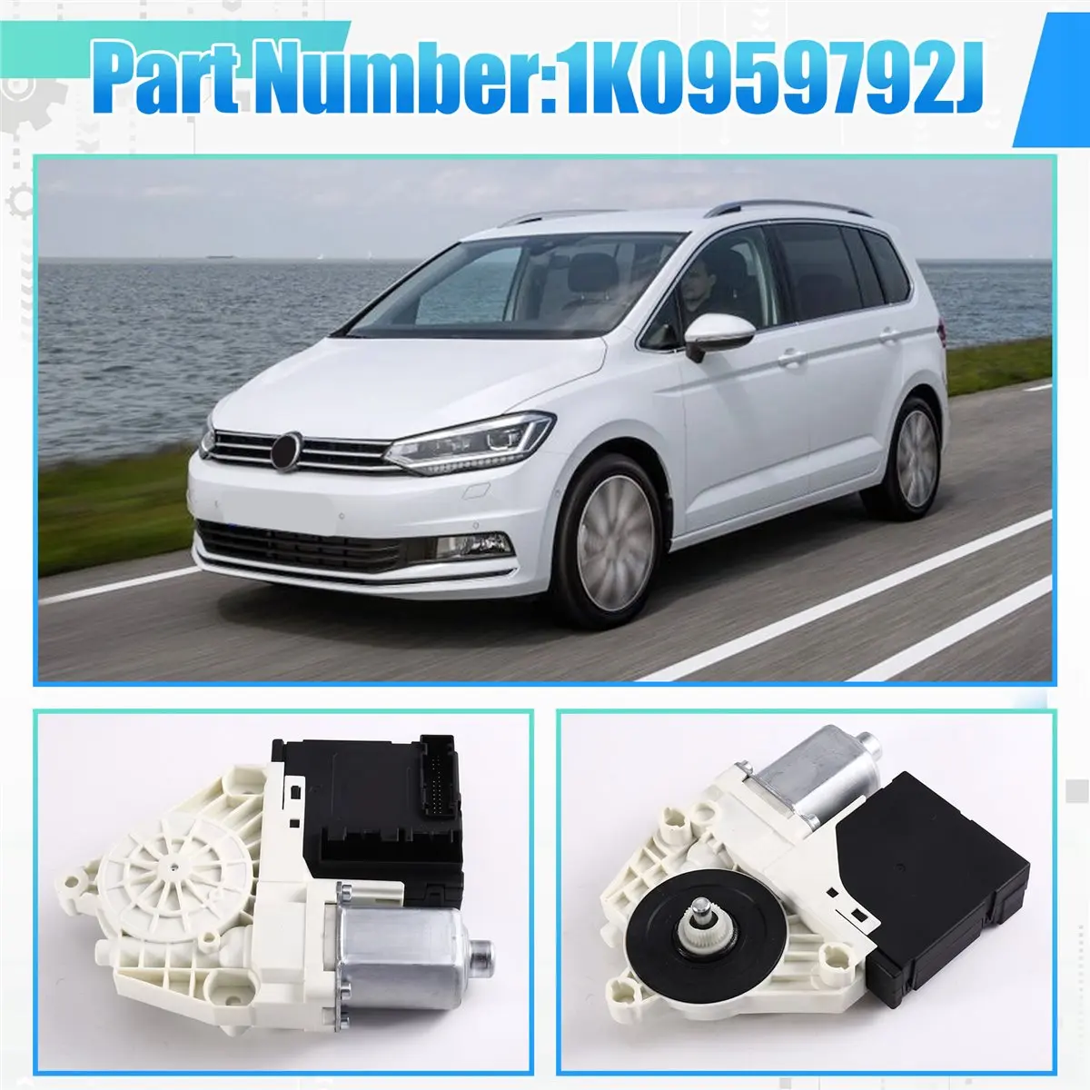 #47T (Plastic+Metal)Window Regulator Motor 1K0959792J for VW Touran Tiguan Golf Rabbit,Automotive Parts & Accessories