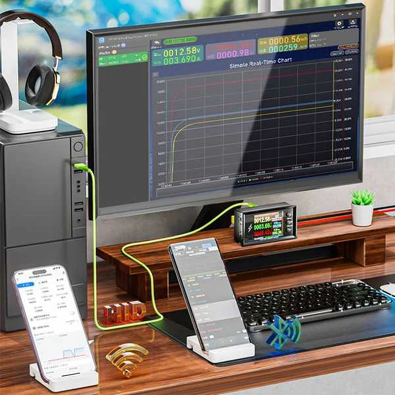 DC 0-420 В 400A Wi-Fi счетчик электрической энергии тестер емкости аккумулятора DC цифровой дисплей ток напряжение измеритель мощности