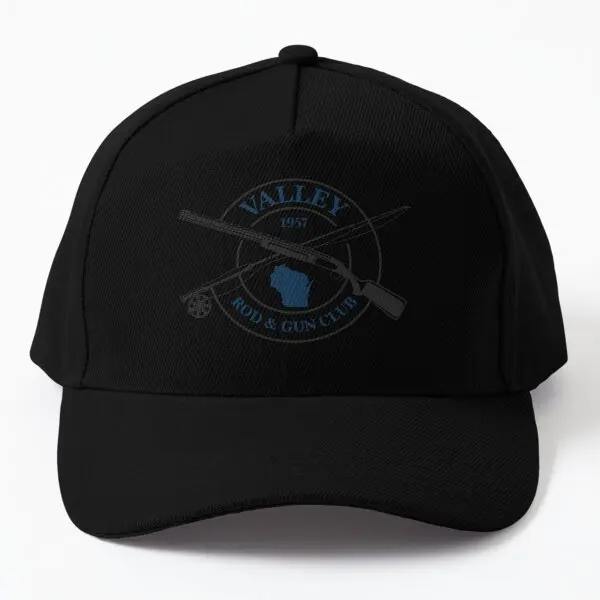 

Valley Gun Rod Club Baseball Cap Hat Hip Hop Sun Fish Printed Snapback Summer Casquette Outdoor Czapka Solid Color Sport Women