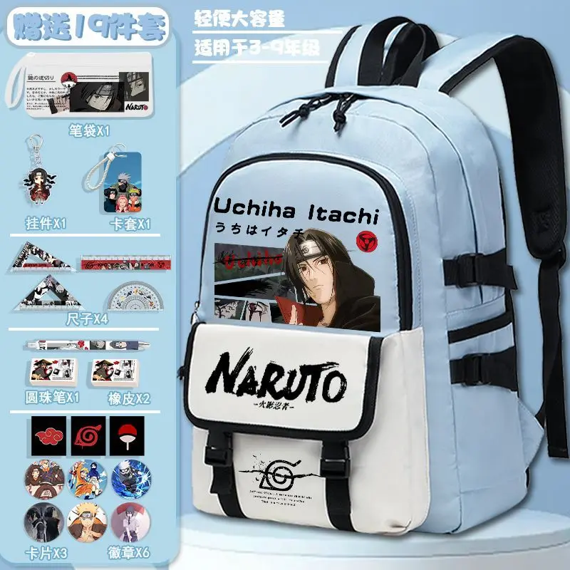 Naruto New Cartoon Student Schoolbag Large Capacity Stain Resistant Casual and Lightweight Shoulder Pad Waterproof Backpack