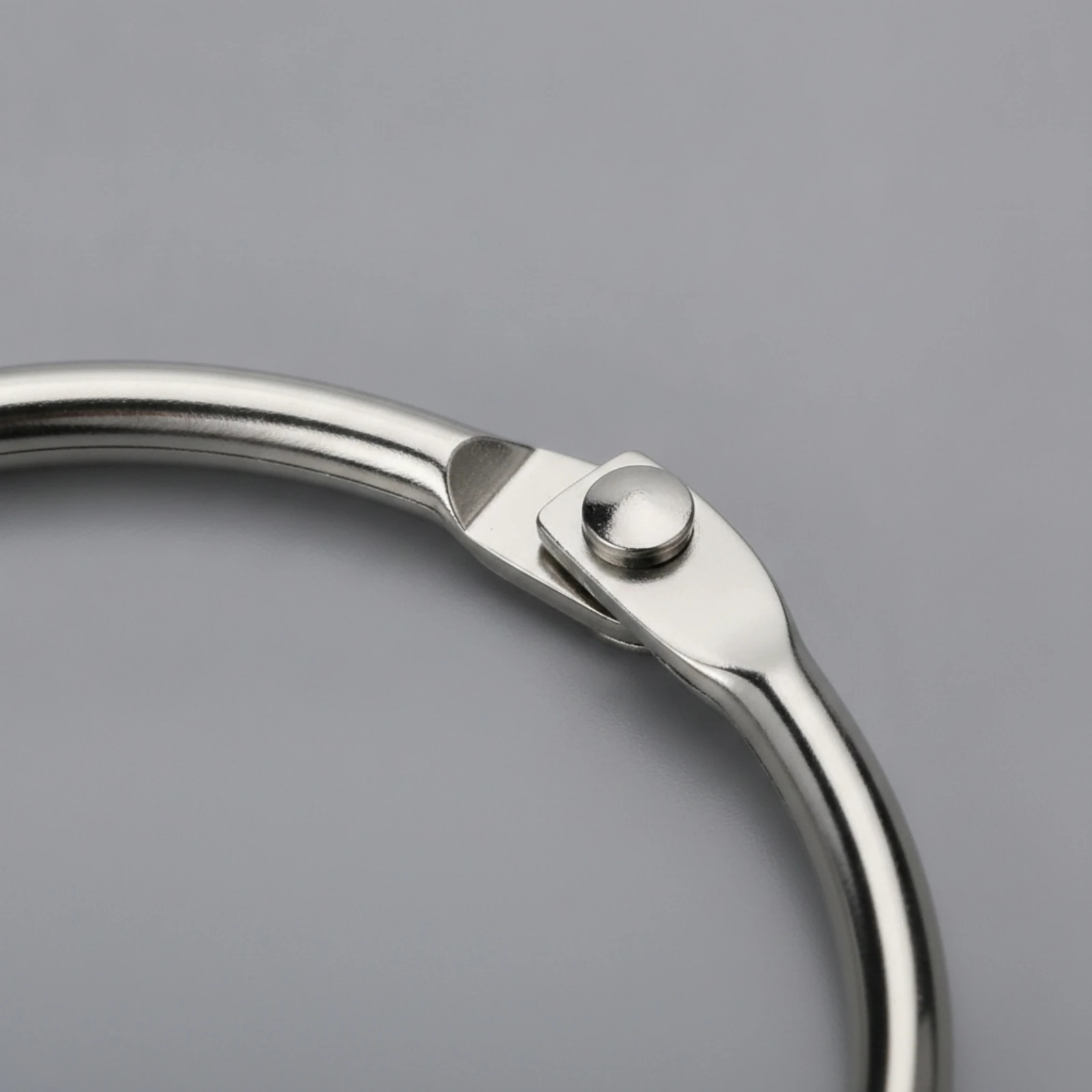 50 Pieces Metal Binder Loop Secure Hinged Binder Loop Polished Heavy-Duty for Students, Office, School