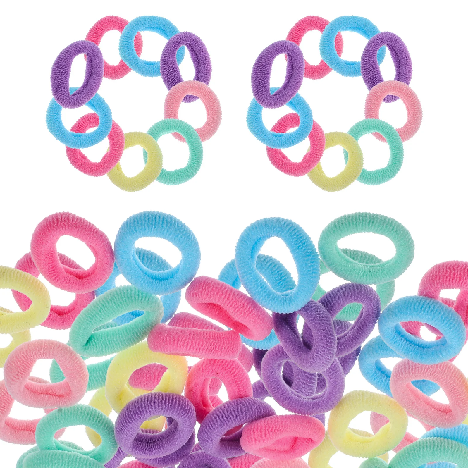 

80Pcs Mini Hair Ties Towel for Stretchy Lightweight Hair Accessories for Babies Comfortable All Day