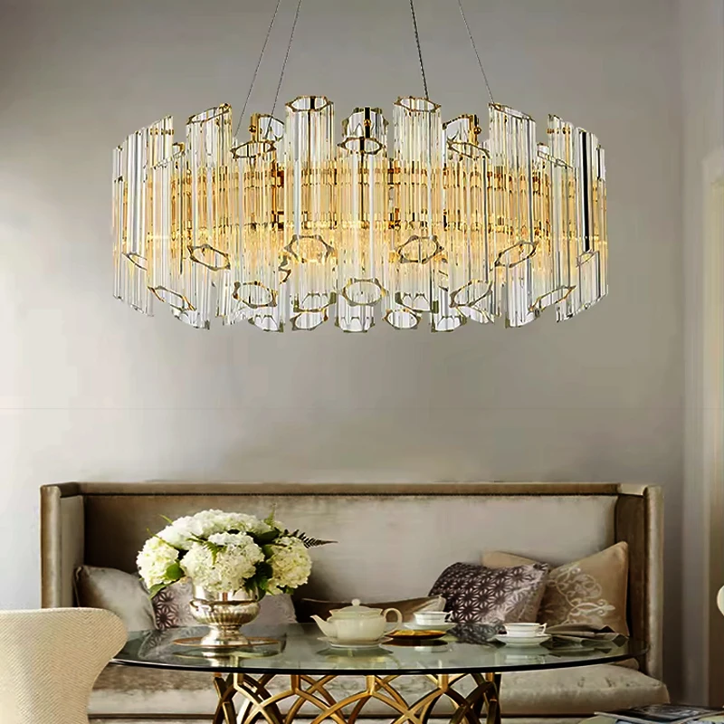 Glass Modern Luxury American Style Ceiling Chandeliers Home LED Lighting Fixture Cottage Hanging Lamps for Living Room Decor