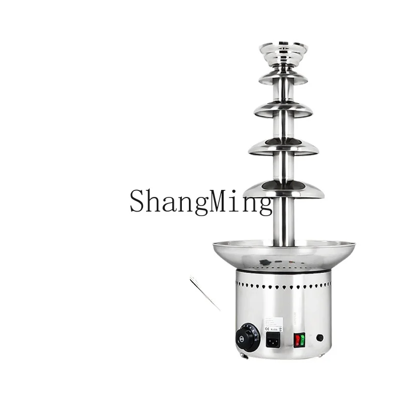 

ZYY five-layer chocolate fountain machine commercial cafeteria stainless steel marshmallow waterfall machine