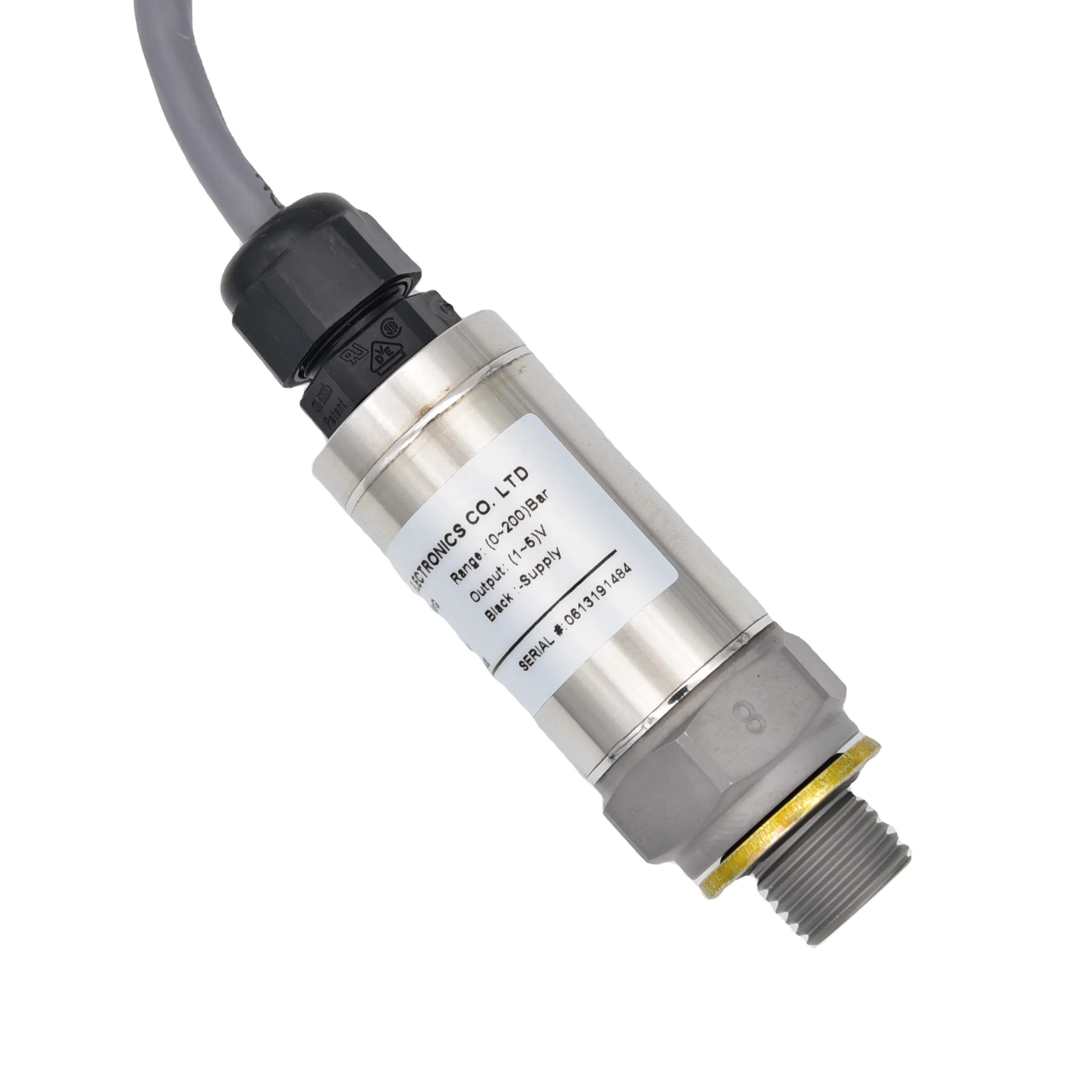 

High Quality 1-5V Output 200Bar Liquid Boiler Steam Water Pump Oil Gas air Compressor Hydraulic Pressure Transmitter
