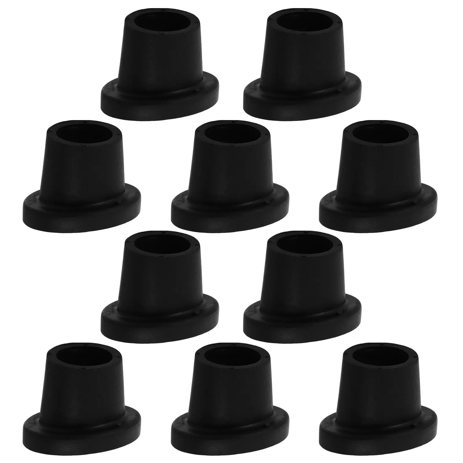 Bath Chair Foot Covers for Older Adults, Providing Secure Seating, 10 Pcs Black PVC Replacement Feet for Shower Chairs