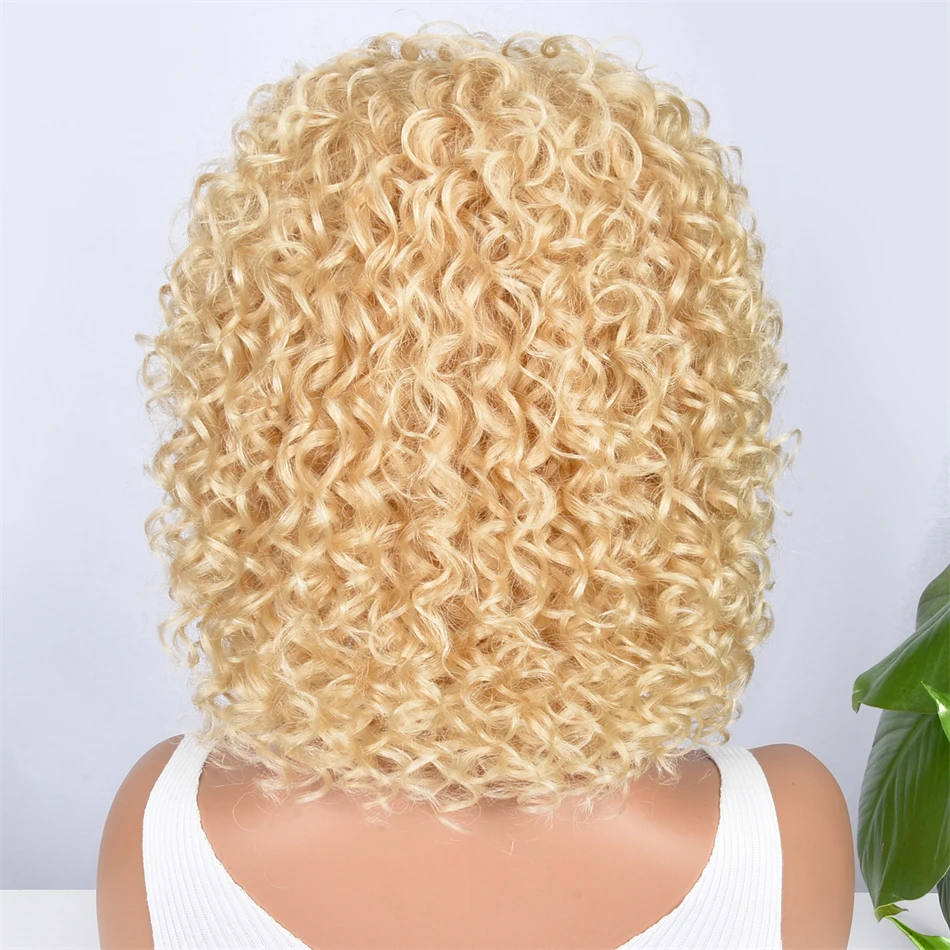 Miss Rola 12A 613# Pixie Short Jerry Curly Human Hair Wigs 210% Density Whole Machine Made Brazilian Remy Curly Hair Wigs