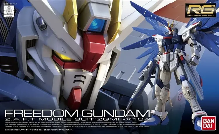 В наличии Bandai RG 1/144 ZGMF-X20A Страйк Фридом Gundam оригинальная модель Аниме фигурки модели игрушки экшн коллекция куклы