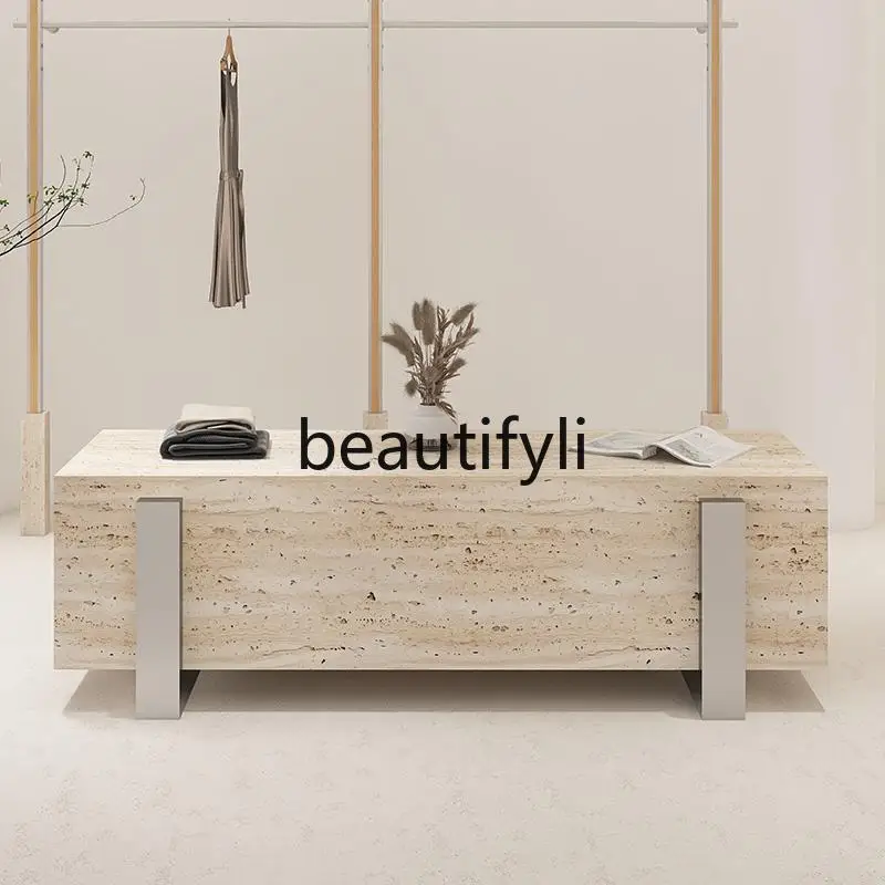 

Nakajima Display Desk Imitation Travertine Clothing Store Creative Women's Clothing Store Storage Desk Simple Display Table