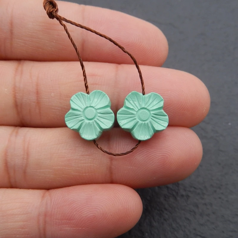 

B&F Turquoise Earring Beads Making, Handmade Natural stones beads for Jewelry , Stones for jewelry Making Supplies