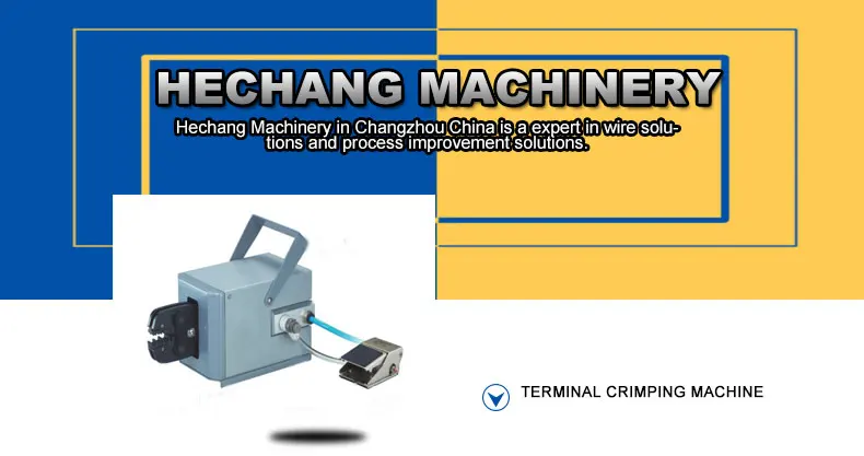 Máquina prensadora de terminales de terminal de cable neumático HC-02, máquina tipo movimiento de gas