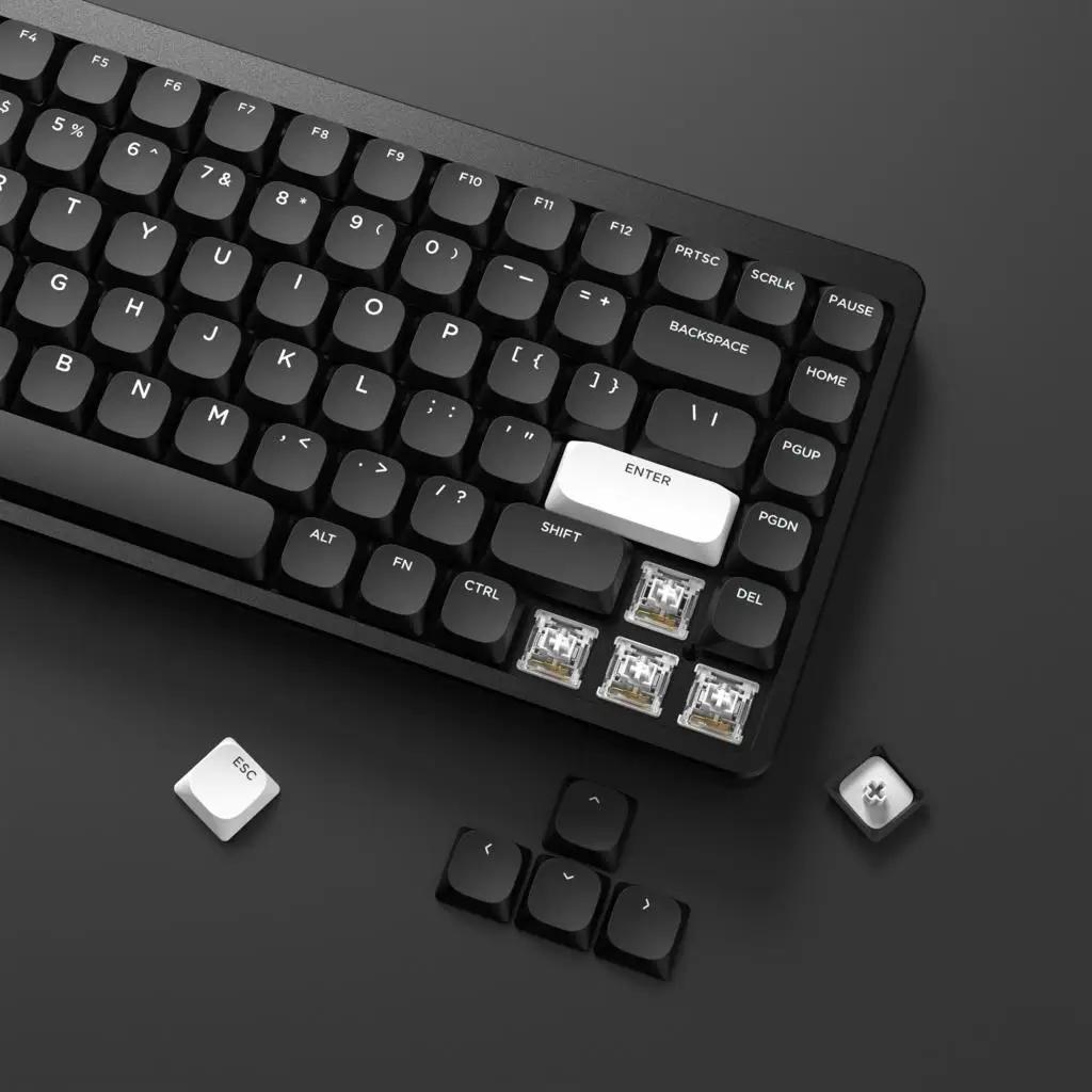 Imagem -05 - Teclas Pbt Personalizadas para Cherry mx Switches Perfil Baixo Teclas Double Shot Teclado Faça Você Mesmo Gaming 60 65 75 100 Gateron 129 Chaves