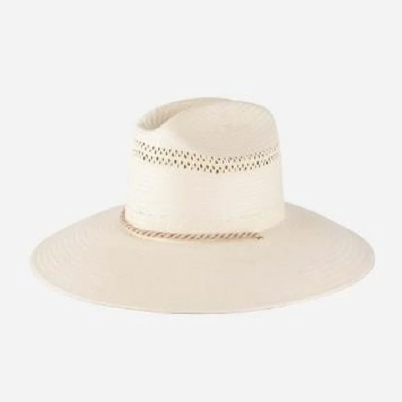 Spring And Summer Fashionable Casual Hand-knitted Floral Hollow Wide-brimmed Jazz Straw Hat Sun Protection Hat Trendy