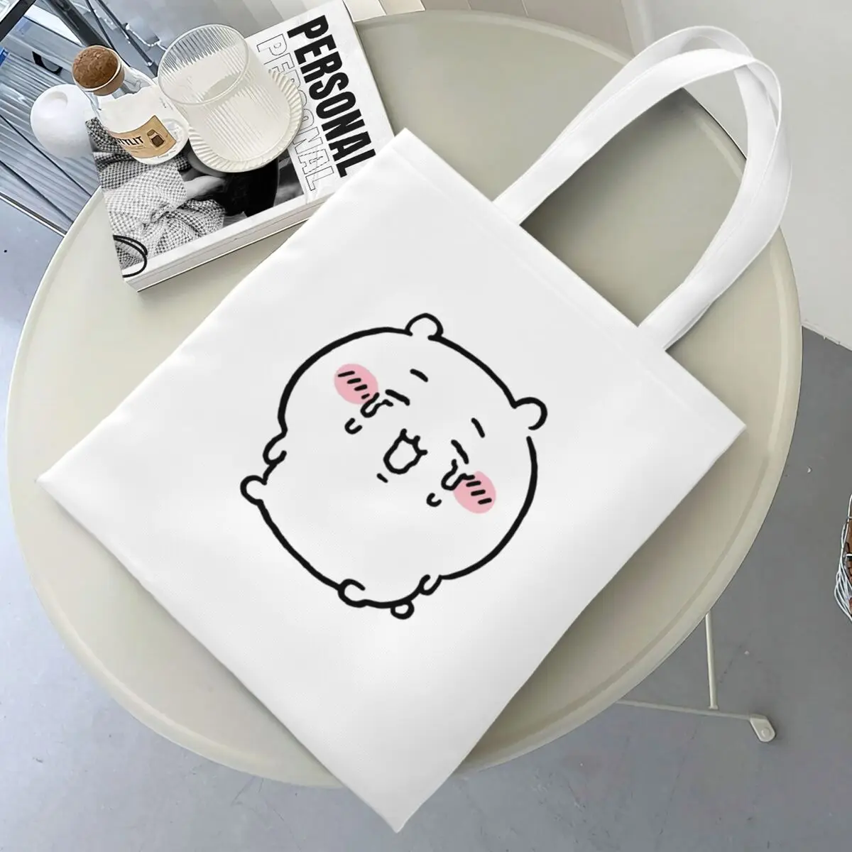 Cute Chiikawa Kawaii Cartoon Tote Bags Women Handbag Canvas Student Japanese Anime Shoulder Bag Reusable Shopping Bag