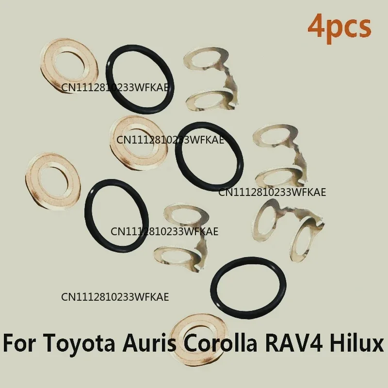 For Toyota Corolla RAV4 Hilux Land Cruiser, Injector Seal Kit 2.0 2.2 3.0L, Diesel Nozzle Washer Set Gasket Replacement Parts
