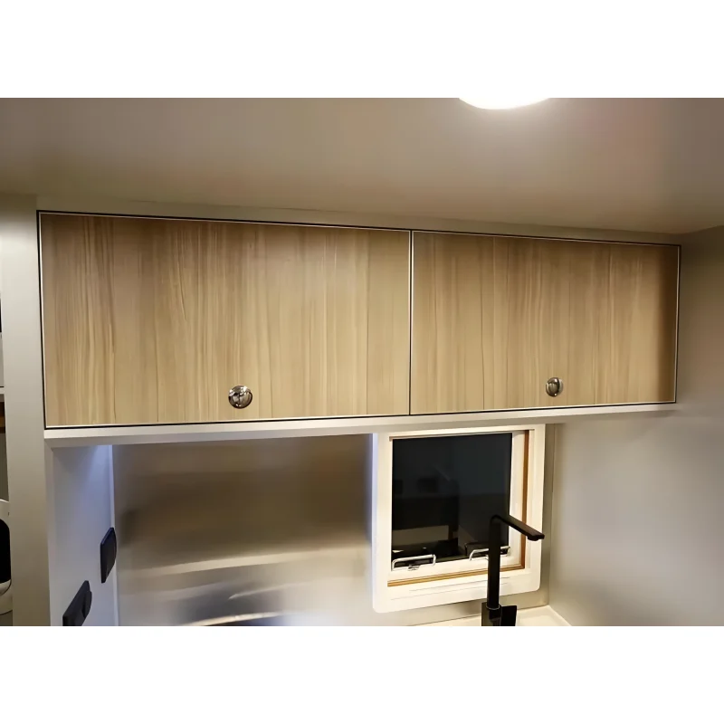 Large Space RV Wall Cabinet Aluminum RV Hanging Cabinet Upside-down Door Lightweight Camper Accessories