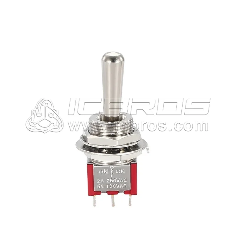 MTS-203 MTS-103 MTS-202 MTS-102 M12 Large Long Handle Mini Toggle Switch Momentary Switch 12MM ON-OFF-ON 6A 125VAC