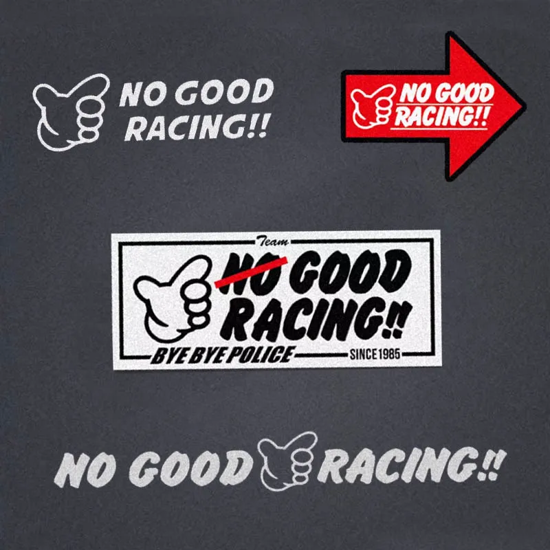 

NO GOOD Racing Reflective Stickers Car Motorcycle Modification Decals for Body Window Fuel Tank Decor