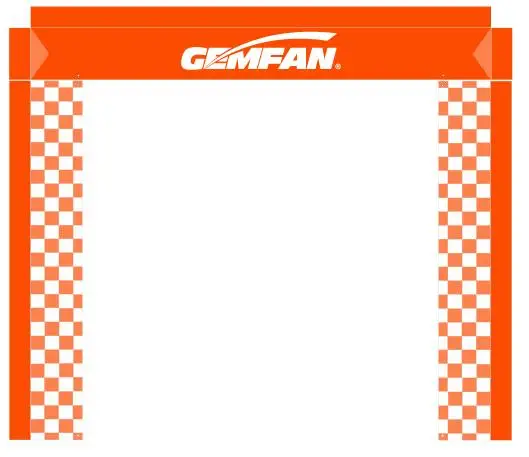 Gemfan152*152CM 5X5FT FPV Race Gate for FPV Freestyle Drones Outdoor Flying Practice Speed Race (Excluding Installation Pipes)
