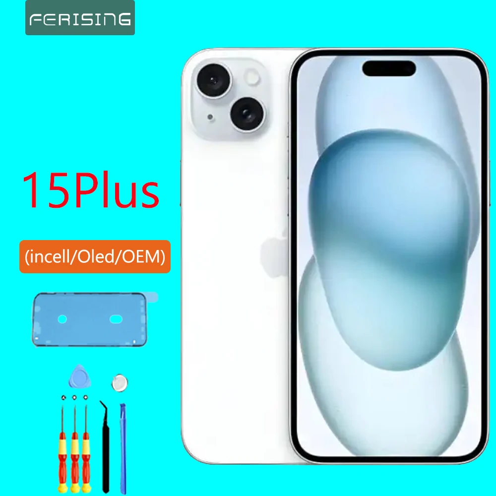 

Высокое качество Incell/OLED/OEM для iPhone 15 Plus, ЖК-дисплей, сенсорный экран, мягкий дигитайзер Oled, запасные части для телефона в сборе