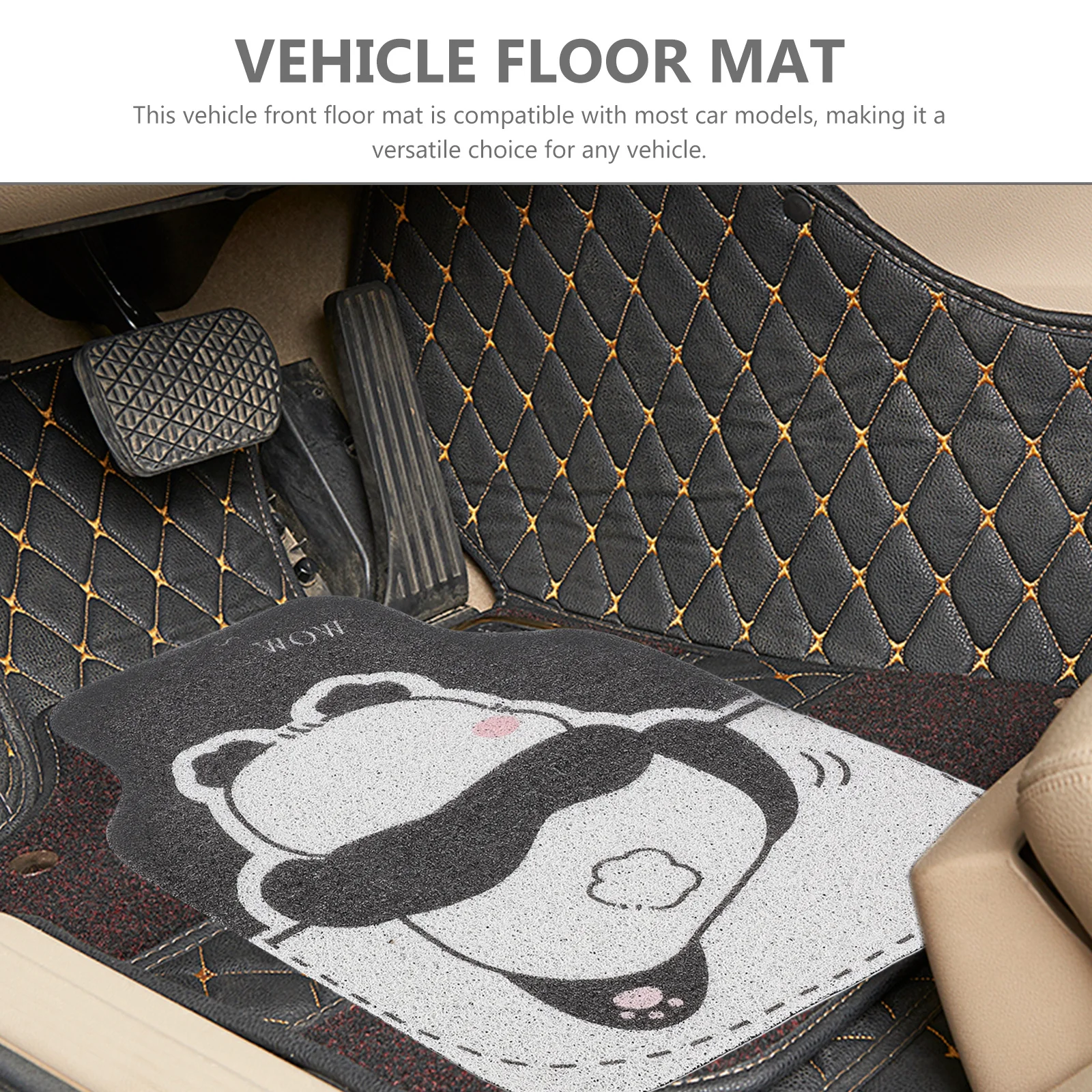 

Vehicle Floor Mat Panda Pattern Durable Thick Anti-Slip Front Car Floor Mats Automotive Non-Slip Cushion Car Accessories