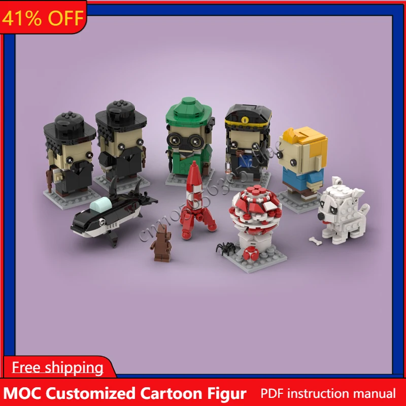 

923PCS MOC Famous Animation Figures Series Brickheaded Model Sets DIY Creative Bricks Assembly Toy Kids Gifts Collection Display