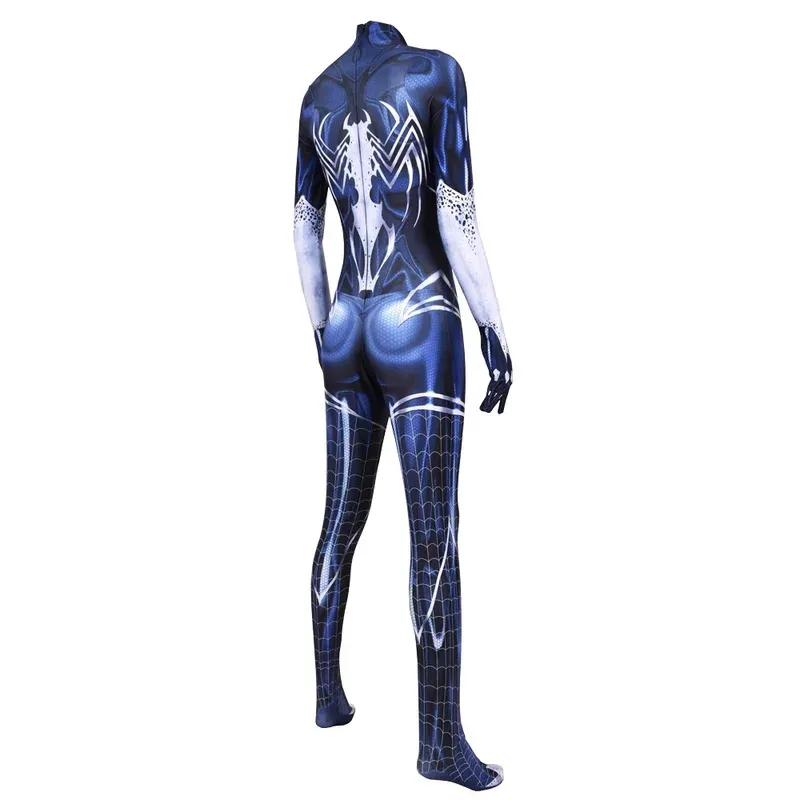 Adulti Bambini Super cattivo Venom Symbiote Black Spiderman Supereroe Costume Cosplay Halloween MJ Tuta Zentai Seconda Pelle Vestito