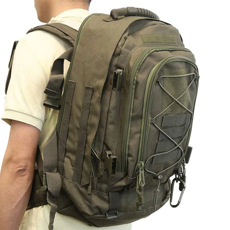 60L Backpack Molle Assault Rucksack 3P Outdoor Travel Hiking Rucksacks Camping Climbing Bags