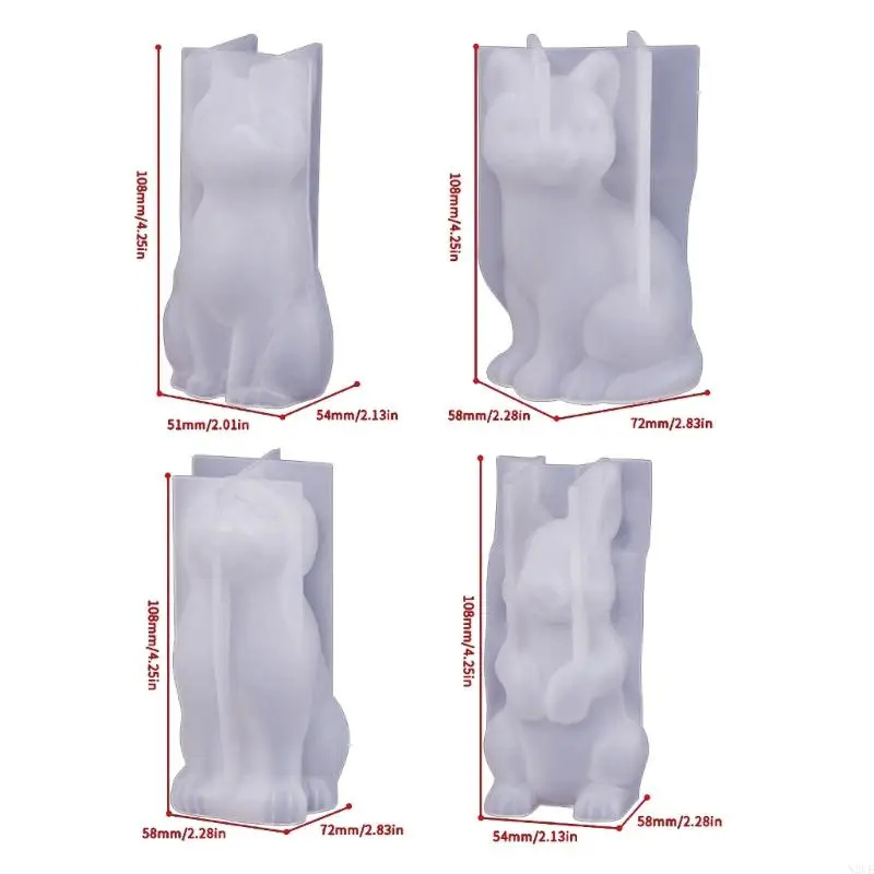 N2Ue Dog Rabbit Mold Epoxy Resin Casting Silicone Mold