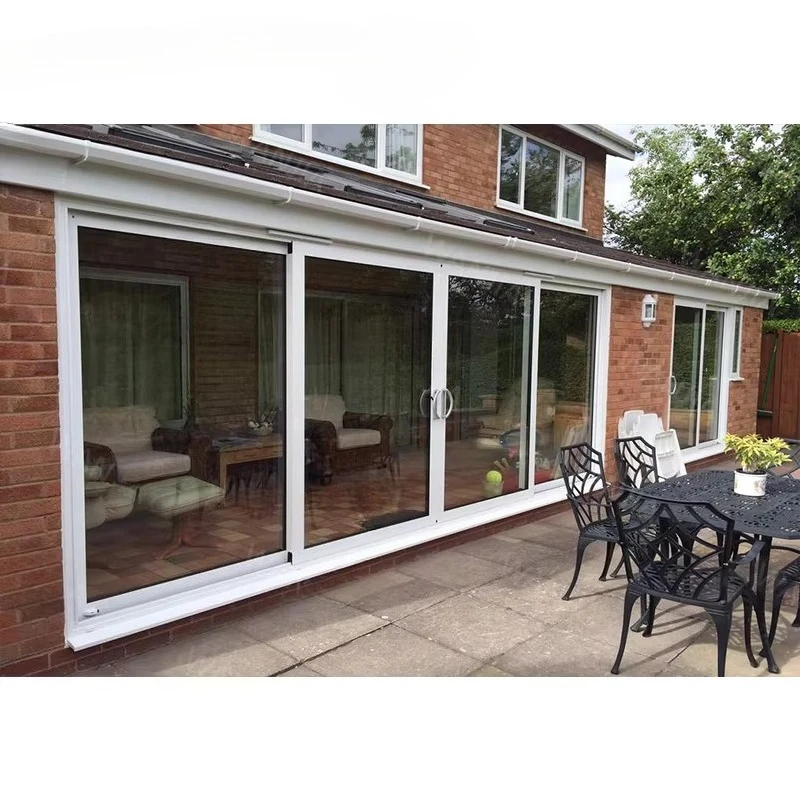 Modern Exterior Patio Double Glazed Waterproof Thermal Break PVC Insulated Sliding Doors