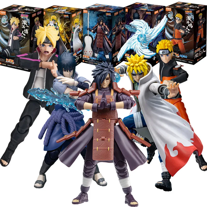 BLOKEES Naruto Uchiha Sasuke Namikaze Minato ‌   Figura de Acción de Uchiha Madara, Uzumaki Naruto y Uzumaki Boruto, Juguetes de Ensamblaje, Regalos ﻿