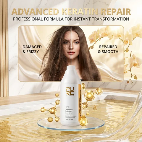 PURC Brazilian Keratin Hair Treatment Smoothing Straightening Repair Damaged Hair Keratin Professional Hair Care Products
