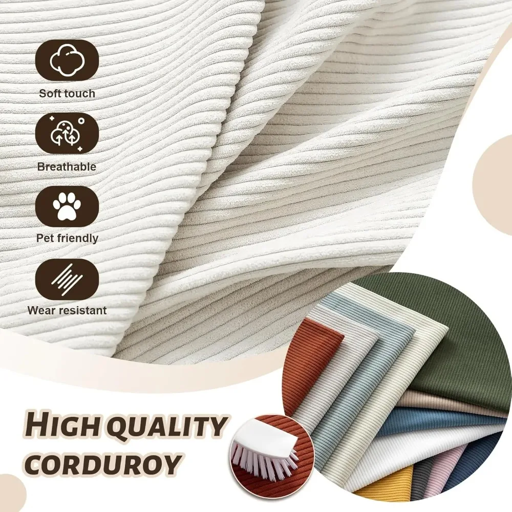 Custom 5cm Corduroy Bench Cushion Bay Window Pads Sofa Chair Seat Pads Pillow Decorative Indoor Outdoor Garden Patio Seating Pad