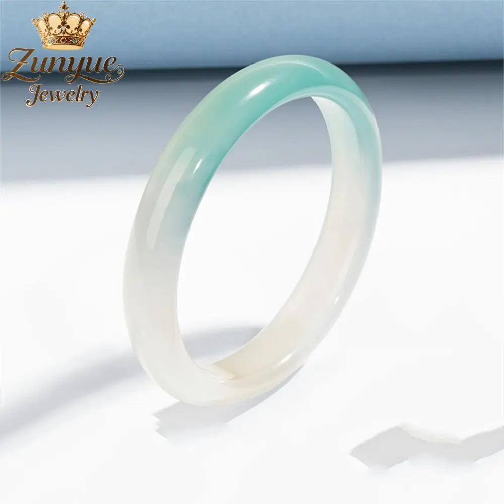 

Натуральные зеленые горы, полугорная вода, ледяной прозрачный браслет из халцедона, ювелирные изделия роскошного качества, модные ювелирные изделия, подвески