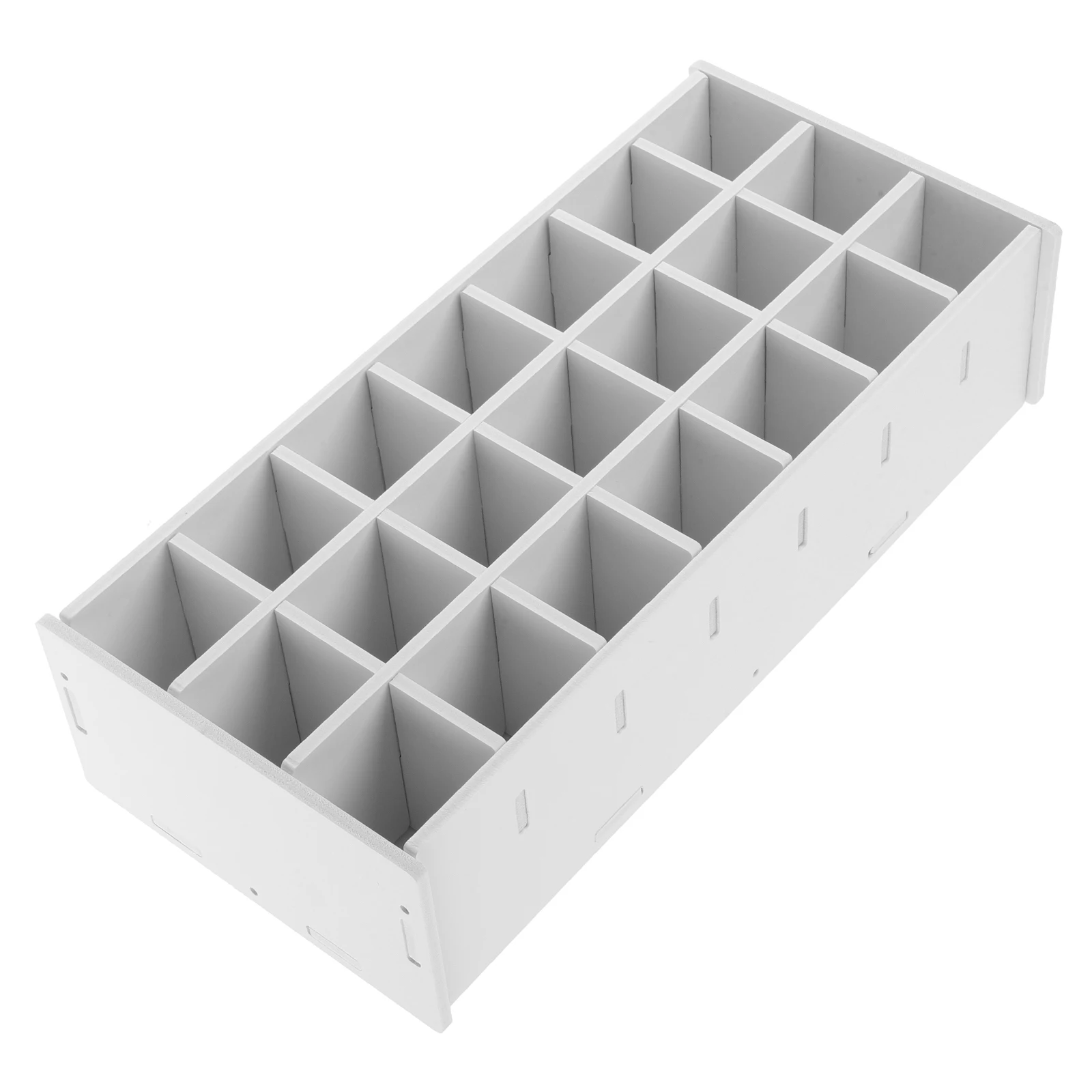 

21 Cells Storage Box Organizer Multifunctional Storage Rack Rack Artist Tool Stand Desktop Bottle Container Wooden Holder