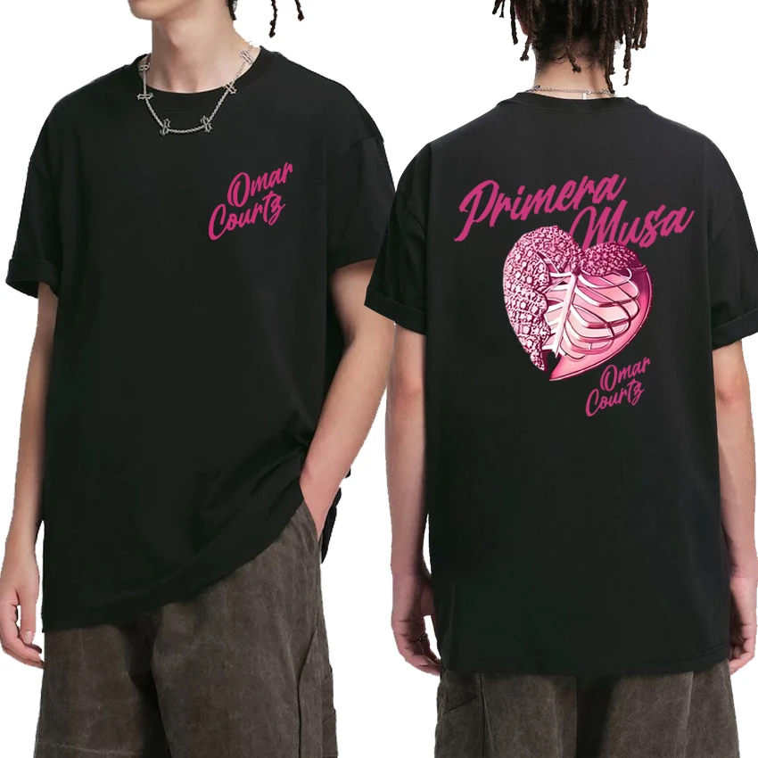 

New in Omar Courtz Primera Musa 2025 Double Sided print short sleeve T-shirts Unisex Fashion Y2k T shirt Men Women Cotton Tops