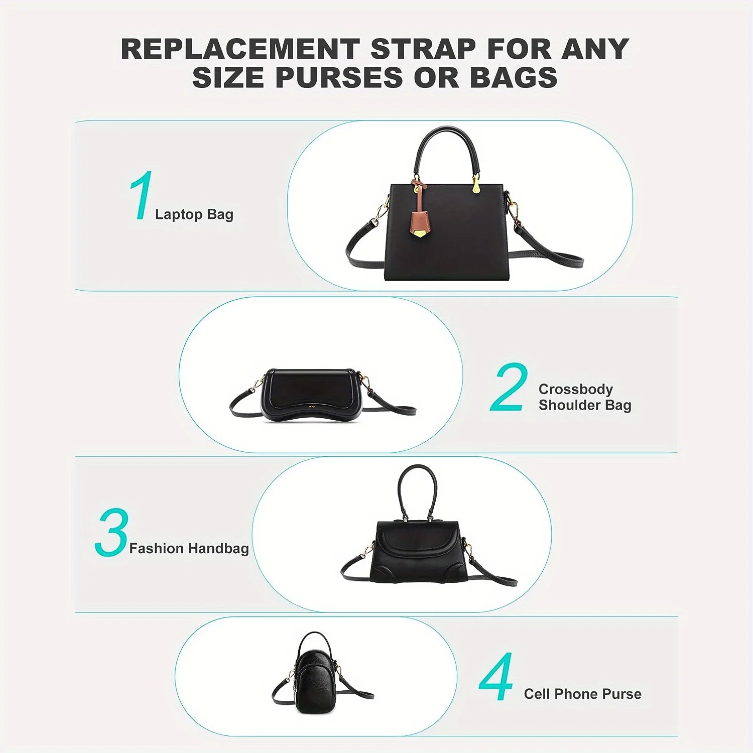 Pu Leather Shoulder Bag Strap Bag Handles Diy Replacement Purse Handle for Handbag Belts Strap Bag Accessories